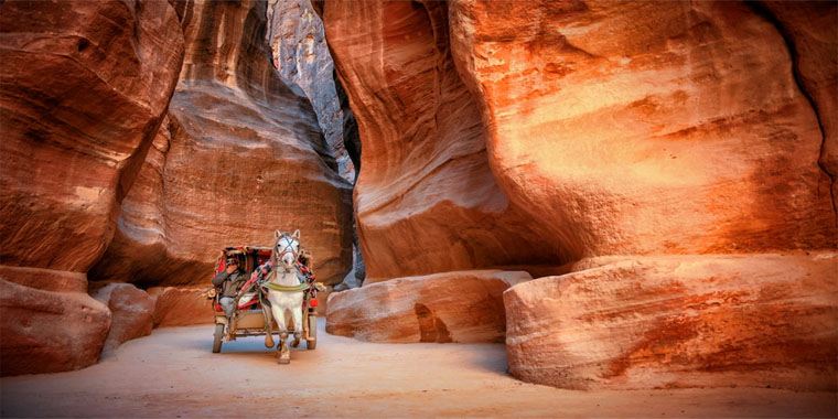 Image of the spectacular Petra gorge