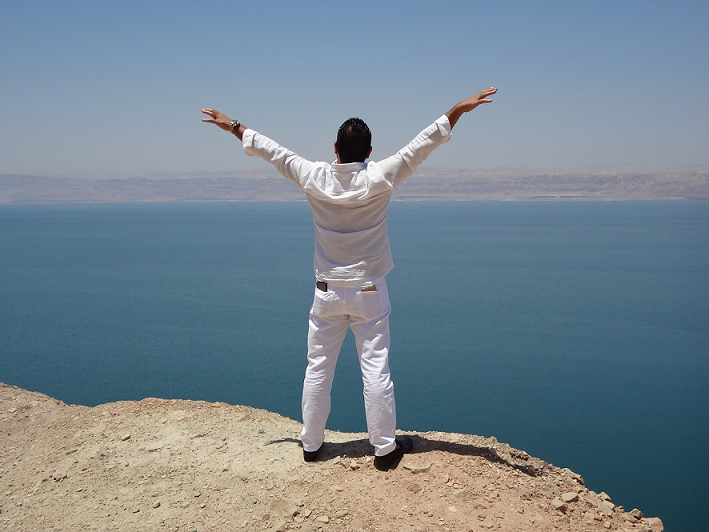 Dead Sea Coast Jordan Man